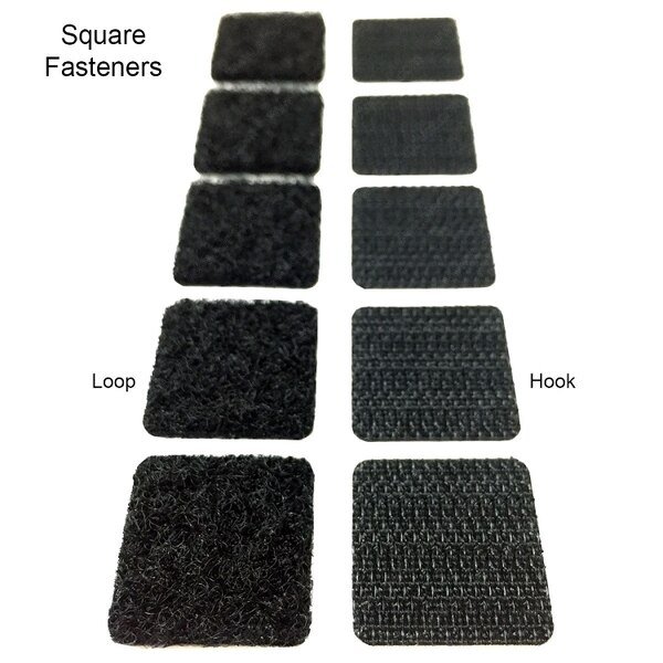 Various Hook and Loop Fasteners - Electriduct, Electriduct, Mfr#: VW-NL-SQUARES-BK-100